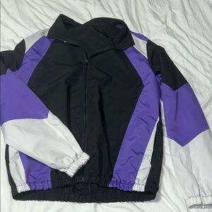 Black and Purple Colorblock Jacket